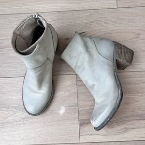 OFFICINE CREATIVE taupe leather booties / size 36.5 EU / 6.5 US